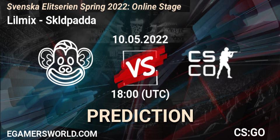 Lilmix vs Sköldpadda: Match Prediction. 10.05.2022 at 18:00, Counter-Strike (CS2), Svenska Elitserien Spring 2022: Online Stage