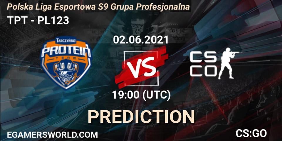 TPT vs PL123: Match Prediction. 02.06.2021 at 18:35, Counter-Strike (CS2), Polska Liga Esportowa S9 Grupa Profesjonalna