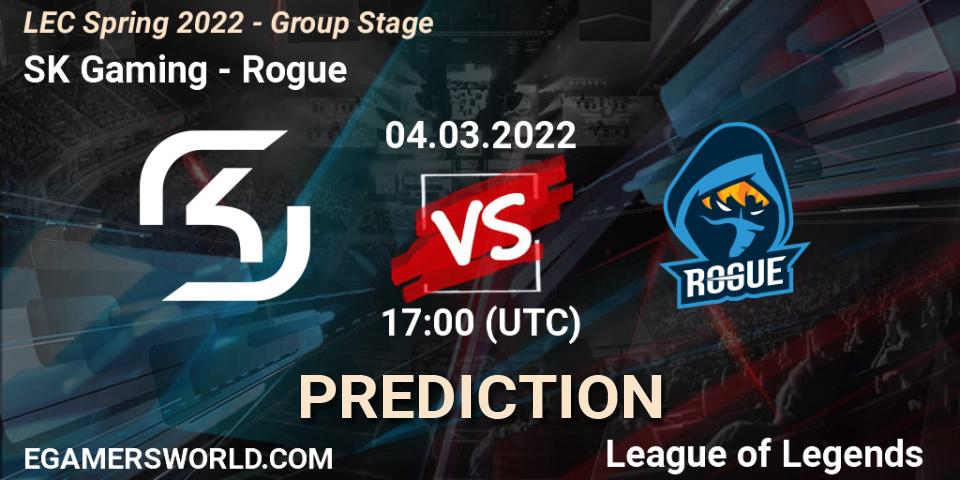 SK Gaming vs Rogue: Match Prediction. 04.03.22, LoL, LEC Spring 2022 - Group Stage