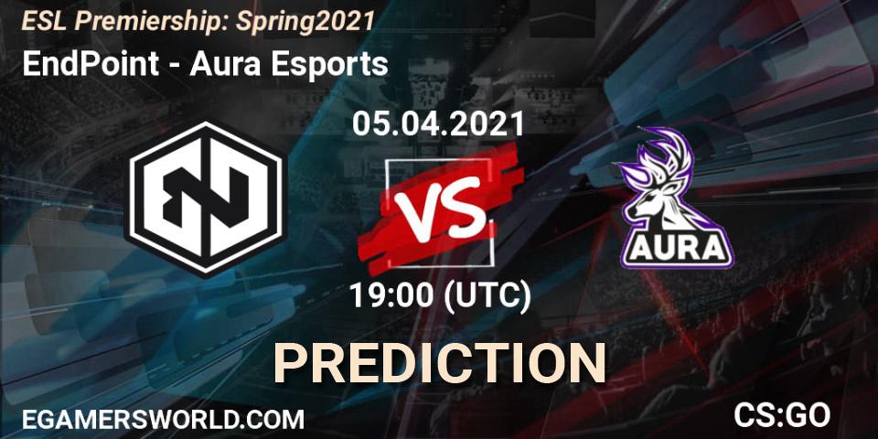 EndPoint vs Aura Esports: Match Prediction. 05.04.2021 at 19:00, Counter-Strike (CS2), ESL Premiership: Spring 2021