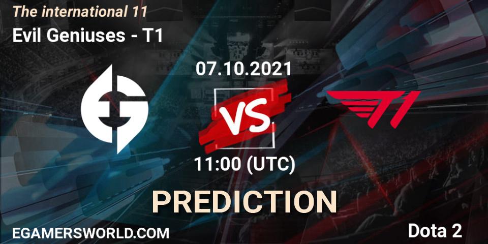 Evil Geniuses vs T1: Match Prediction. 07.10.2021 at 13:23, Dota 2, The Internationa 2021