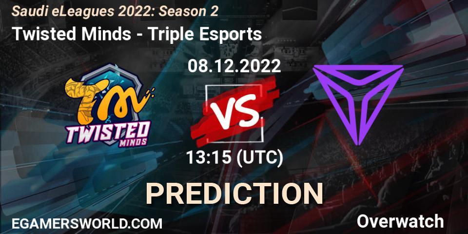 Twisted Minds vs Triple Esports: Match Prediction. 08.12.2022 at 13:15, Overwatch, Saudi eLeagues 2022: Season 2