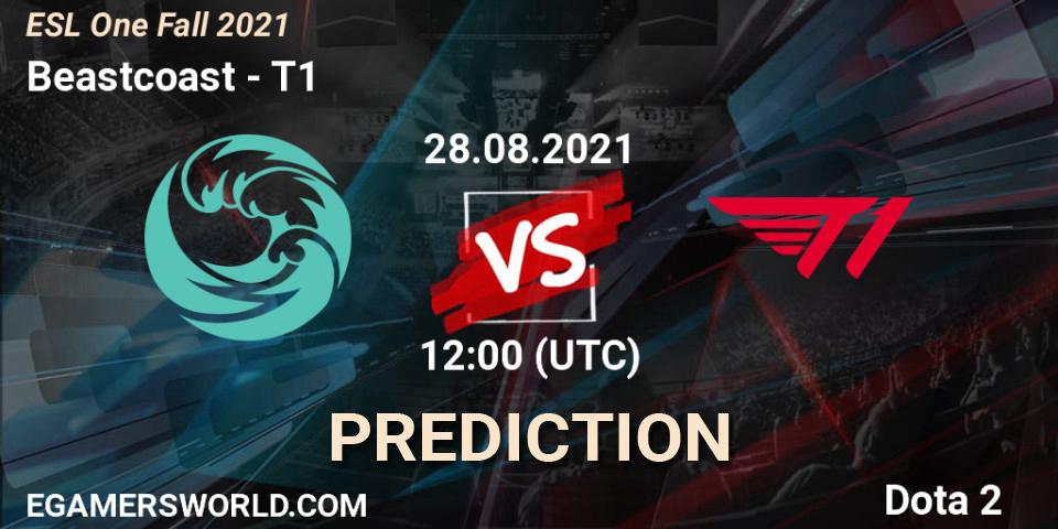Beastcoast vs T1: Match Prediction. 28.08.2021 at 11:56, Dota 2, ESL One Fall 2021