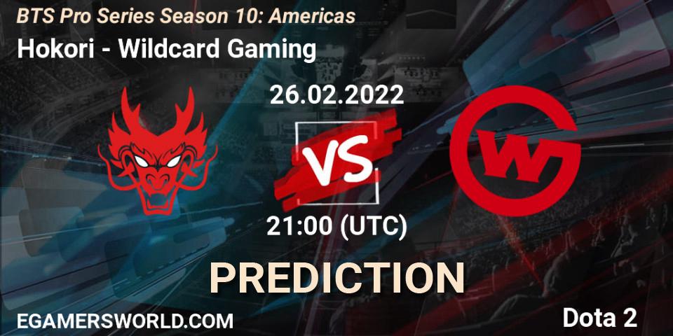 Hokori vs Wildcard Gaming: Match Prediction. 26.02.2022 at 21:03, Dota 2, BTS Pro Series Season 10: Americas