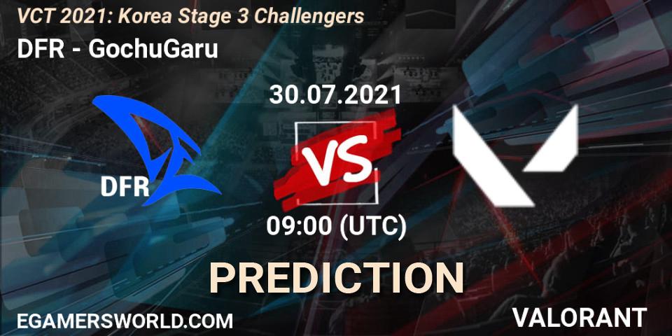 DFR vs GochuGaru: Match Prediction. 30.07.2021 at 09:00, VALORANT, VCT 2021: Korea Stage 3 Challengers