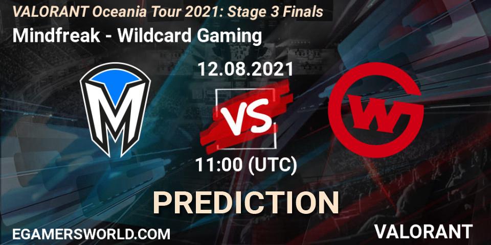 Mindfreak vs Wildcard Gaming: Match Prediction. 12.08.2021 at 11:00, VALORANT, VALORANT Oceania Tour 2021: Stage 3 Finals