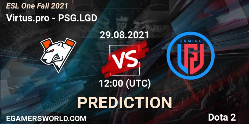 Virtus.pro vs PSG.LGD: Match Prediction. 29.08.21, Dota 2, ESL One Fall 2021