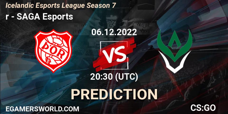 Þór vs SAGA Esports: Match Prediction. 06.12.2022 at 20:30, Counter-Strike (CS2), Icelandic Esports League Season 7