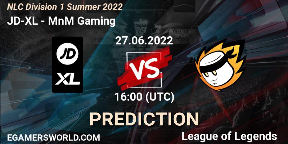 JD-XL vs MnM Gaming: Match Prediction. 27.06.2022 at 16:00, LoL, NLC Division 1 Summer 2022