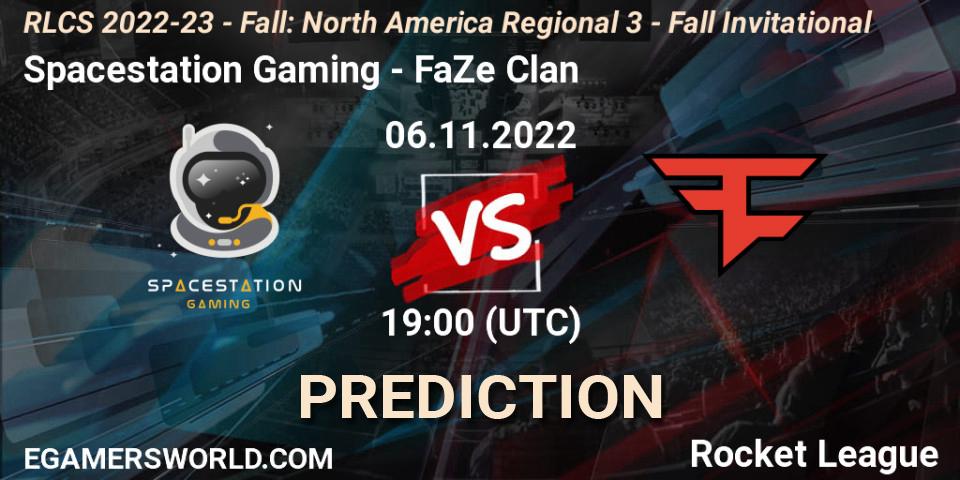 Spacestation Gaming vs FaZe Clan: Match Prediction. 06.11.2022 at 19:00, Rocket League, RLCS 2022-23 - Fall: North America Regional 3 - Fall Invitational