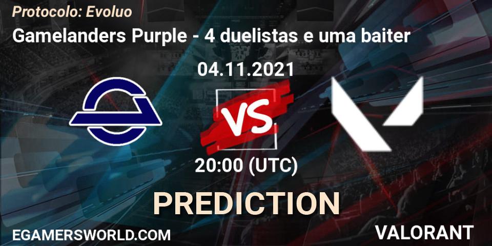 Gamelanders Purple vs Try Esports: Match Prediction. 04.11.2021 at 20:00, VALORANT, Protocolo: Evolução