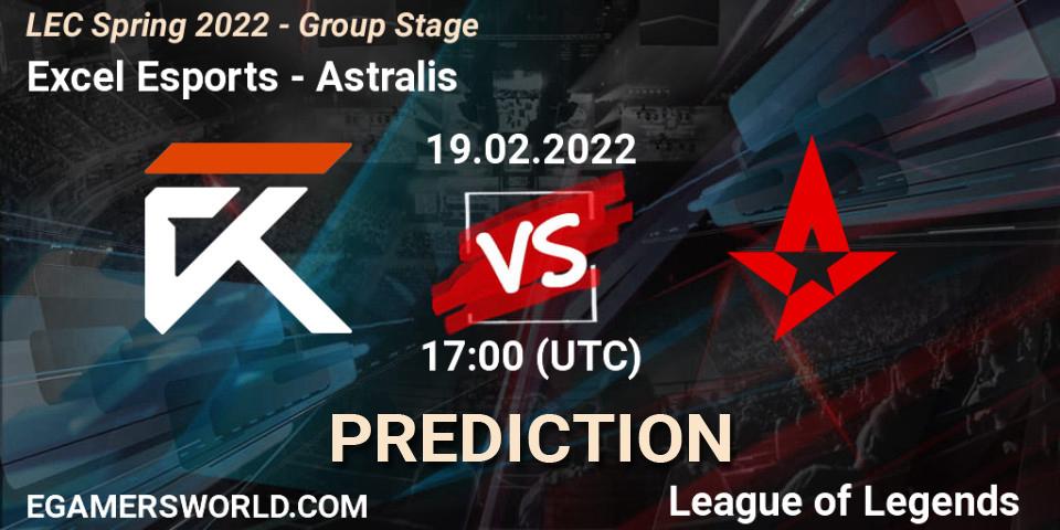 Excel Esports vs Astralis: Match Prediction. 19.02.2022 at 16:00, LoL, LEC Spring 2022 - Group Stage