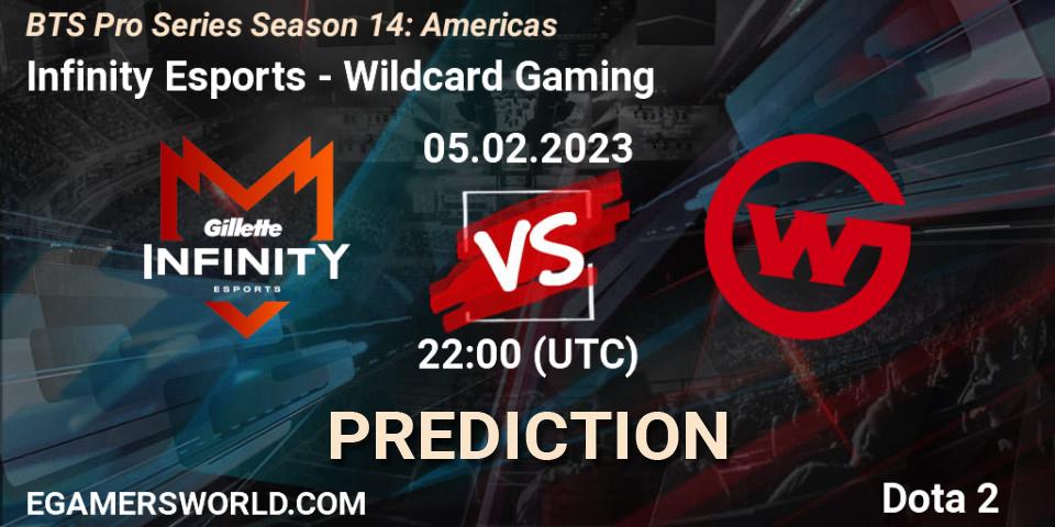 Infinity Esports vs Wildcard Gaming: Match Prediction. 05.02.23, Dota 2, BTS Pro Series Season 14: Americas