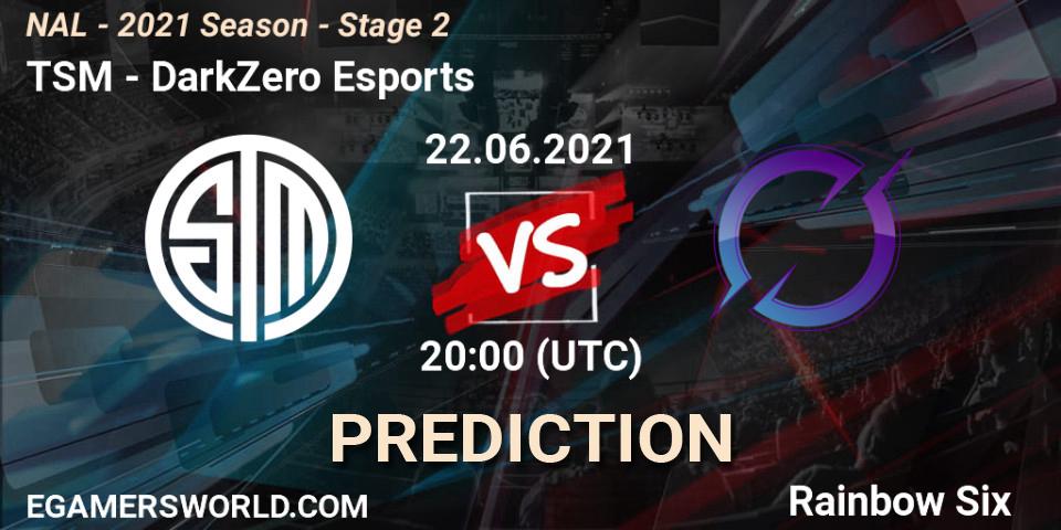 TSM vs DarkZero Esports: Match Prediction. 22.06.2021 at 20:00, Rainbow Six, NAL - 2021 Season - Stage 2