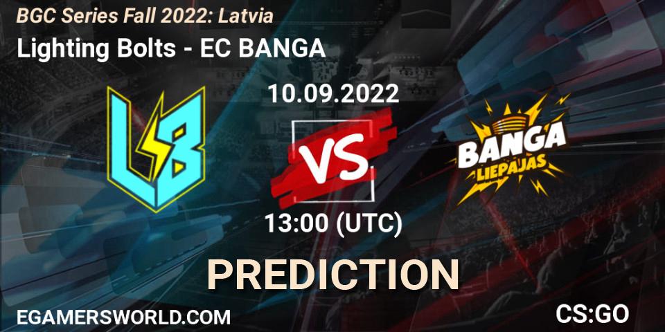 Lighting Bolts vs EC BANGA: Match Prediction. 10.09.2022 at 13:00, Counter-Strike (CS2), BGC Series Fall 2022: Latvia