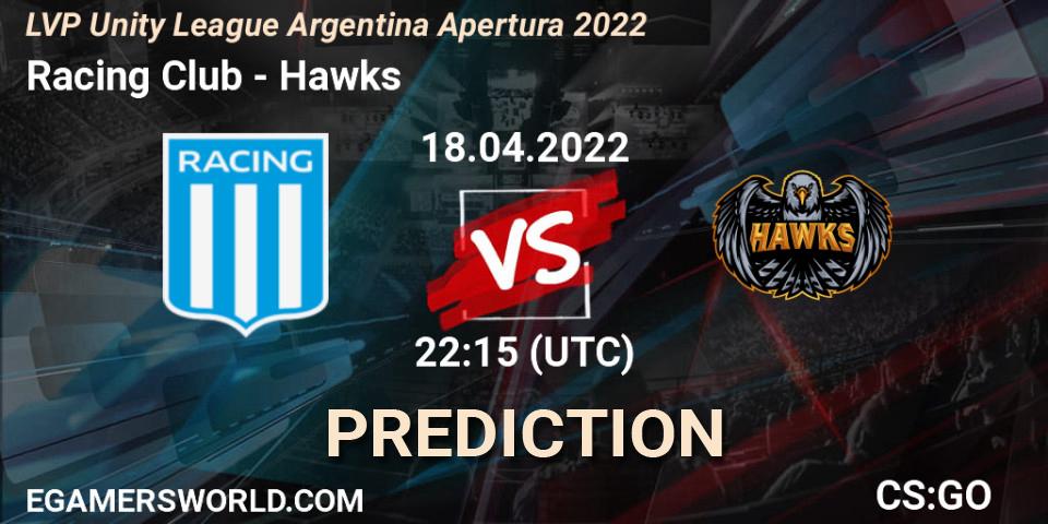 Racing Club vs Hawks: Match Prediction. 27.04.22, CS2 (CS:GO), LVP Unity League Argentina Apertura 2022