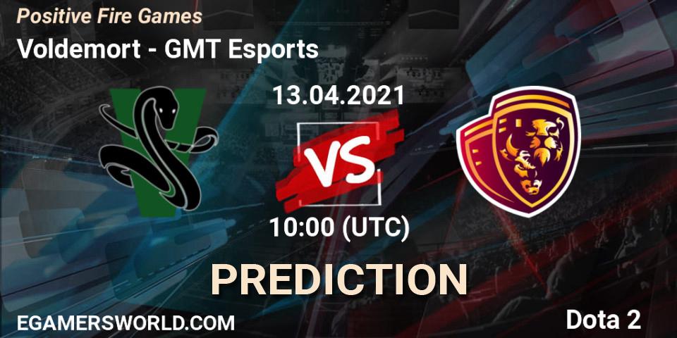 Voldemort vs GMT Esports: Match Prediction. 13.04.2021 at 10:00, Dota 2, Positive Fire Games