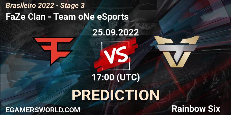 FaZe Clan vs Team oNe eSports: Match Prediction. 25.09.22, Rainbow Six, Brasileirão 2022 - Stage 3