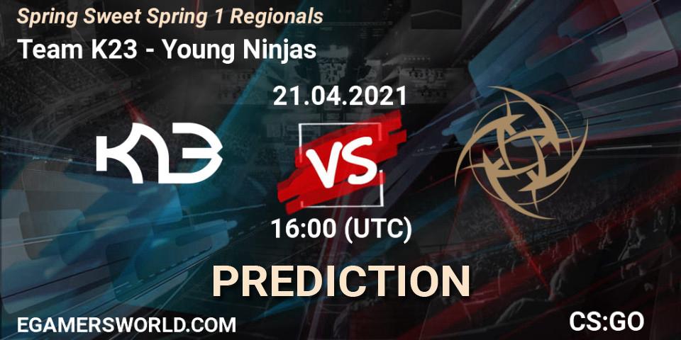 Team K23 vs Young Ninjas: Match Prediction. 21.04.2021 at 16:00, Counter-Strike (CS2), Spring Sweet Spring 1 Regionals