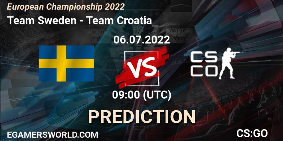 Team Sweden vs Team Croatia: Match Prediction. 06.07.2022 at 10:10, Counter-Strike (CS2), European Championship 2022