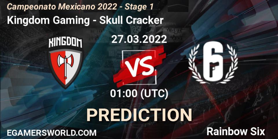 Kingdom Gaming vs Skull Cracker: Match Prediction. 27.03.2022 at 01:00, Rainbow Six, Campeonato Mexicano 2022 - Stage 1