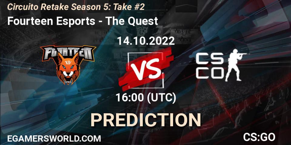 Fourteen Esports vs The Quest: Match Prediction. 14.10.22, CS2 (CS:GO), Circuito Retake Season 5: Take #2