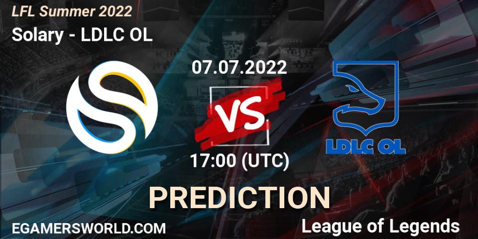 Solary vs LDLC OL: Match Prediction. 07.07.22, LoL, LFL Summer 2022