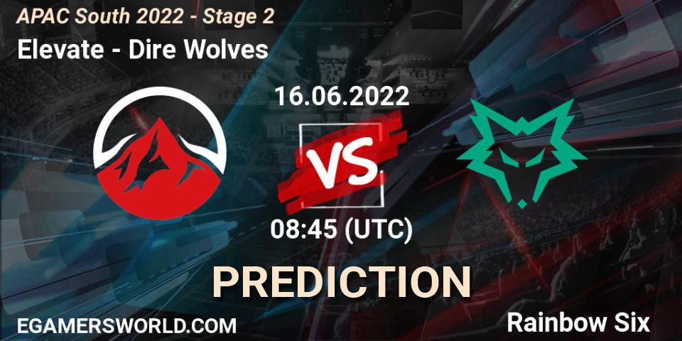 Elevate vs Dire Wolves: Match Prediction. 16.06.2022 at 08:45, Rainbow Six, APAC South 2022 - Stage 2