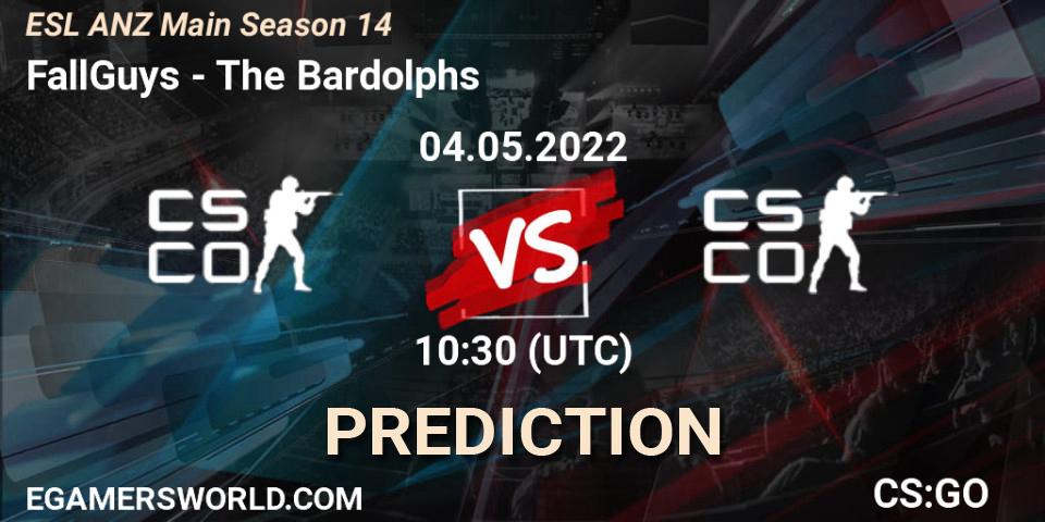 FallGuys vs The Bardolphs: Match Prediction. 04.05.2022 at 10:30, Counter-Strike (CS2), ESL ANZ Main Season 14