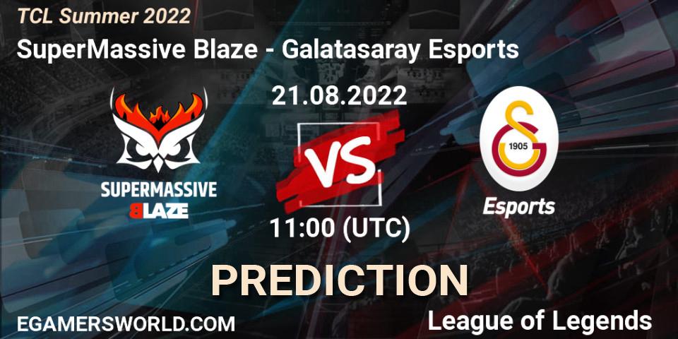 SuperMassive Blaze vs Galatasaray Esports: Match Prediction. 21.08.22, LoL, TCL Summer 2022