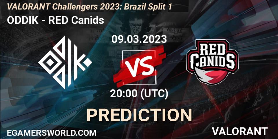 ODDIK vs RED Canids: Match Prediction. 09.03.2023 at 20:15, VALORANT, VALORANT Challengers 2023: Brazil Split 1