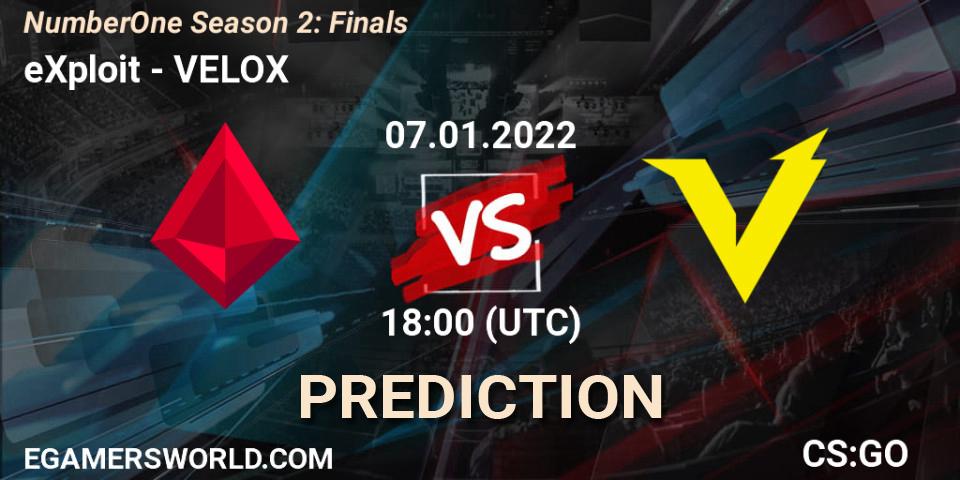 eXploit vs VELOX: Match Prediction. 07.01.22, CS2 (CS:GO), NumberOne Season 2: Finals