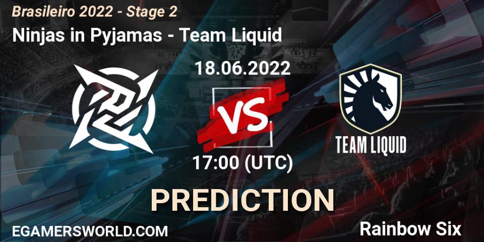 Ninjas in Pyjamas vs Team Liquid: Match Prediction. 18.06.2022 at 17:00, Rainbow Six, Brasileirão 2022 - Stage 2