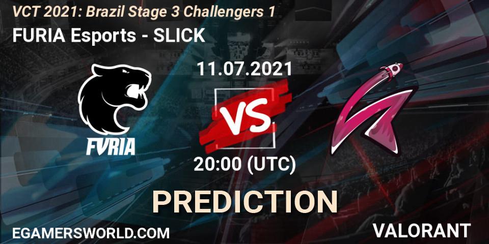 FURIA Esports vs SLICK: Match Prediction. 11.07.2021 at 20:00, VALORANT, VCT 2021: Brazil Stage 3 Challengers 1