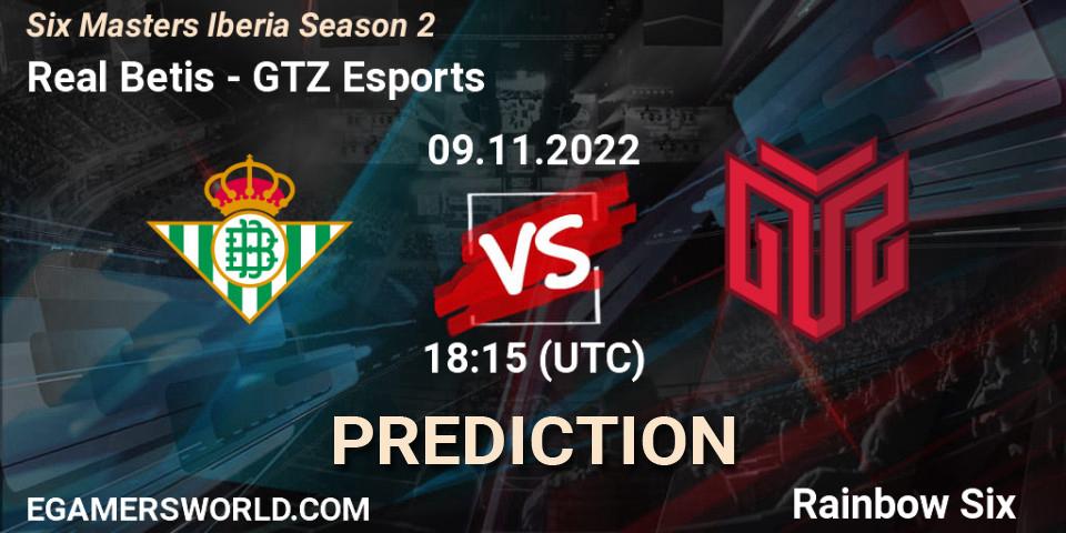 Real Betis vs GTZ Esports: Match Prediction. 09.11.2022 at 18:15, Rainbow Six, Six Masters Iberia Season 2
