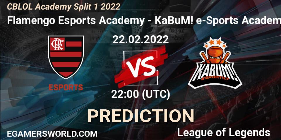Flamengo Esports Academy vs KaBuM! Academy: Match Prediction. 22.02.2022 at 22:00, LoL, CBLOL Academy Split 1 2022