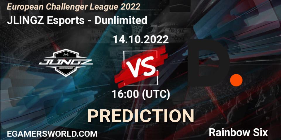 JLINGZ Esports vs Dunlimited: Match Prediction. 14.10.2022 at 16:00, Rainbow Six, European Challenger League 2022