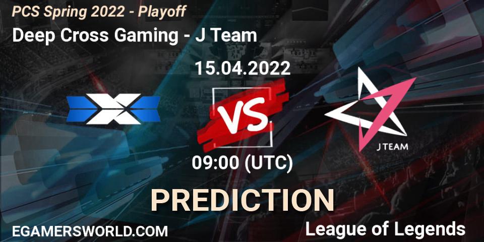 Deep Cross Gaming vs J Team: Match Prediction. 15.04.22, LoL, PCS Spring 2022 - Playoff