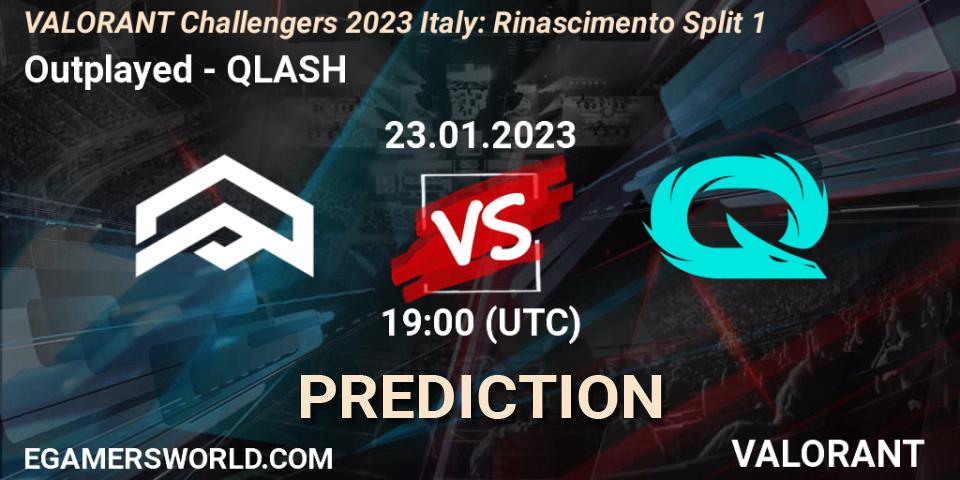 Outplayed vs QLASH: Match Prediction. 23.01.23, VALORANT, VALORANT Challengers 2023 Italy: Rinascimento Split 1