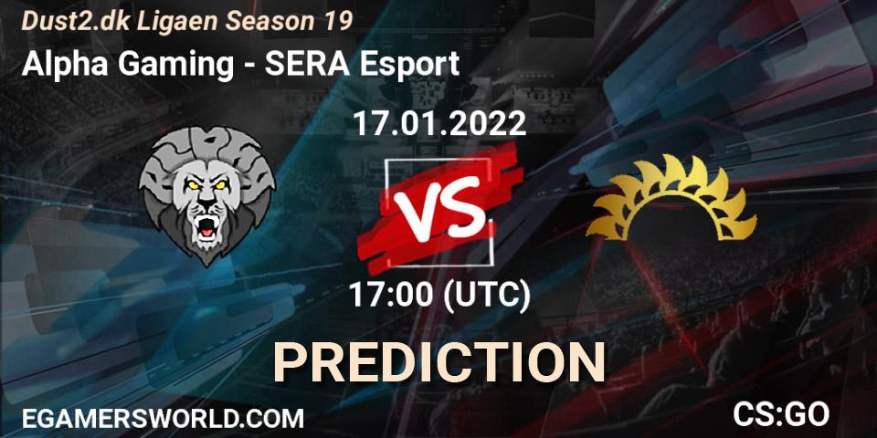 Alpha Gaming vs SERA Esport: Match Prediction. 17.01.2022 at 17:00, Counter-Strike (CS2), Dust2.dk Ligaen Season 19