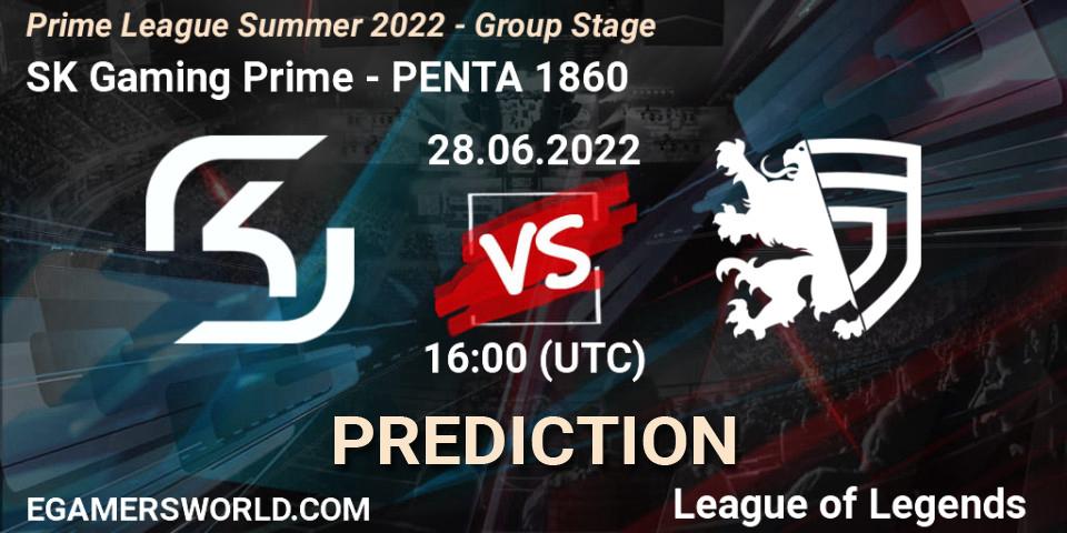 SK Gaming Prime vs PENTA 1860: Match Prediction. 28.06.2022 at 16:00, LoL, Prime League Summer 2022 - Group Stage