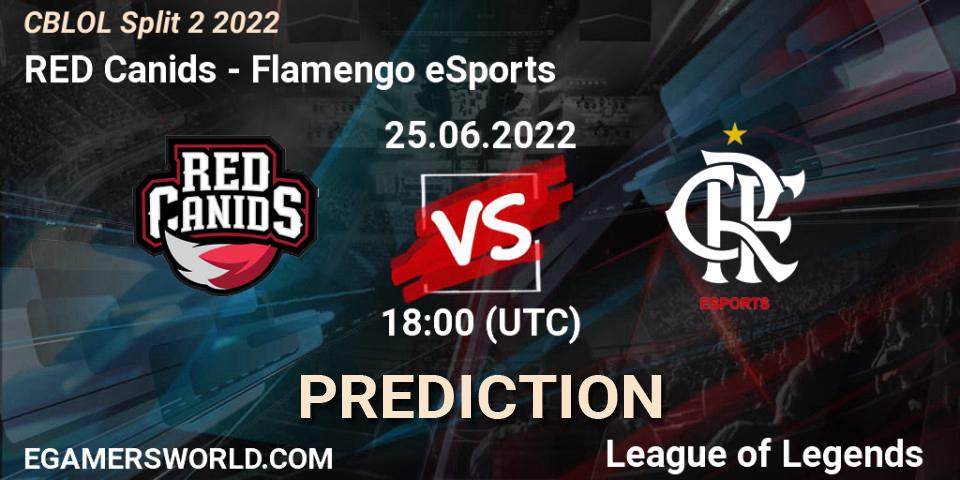 RED Canids vs Flamengo eSports: Match Prediction. 25.06.2022 at 18:50, LoL, CBLOL Split 2 2022