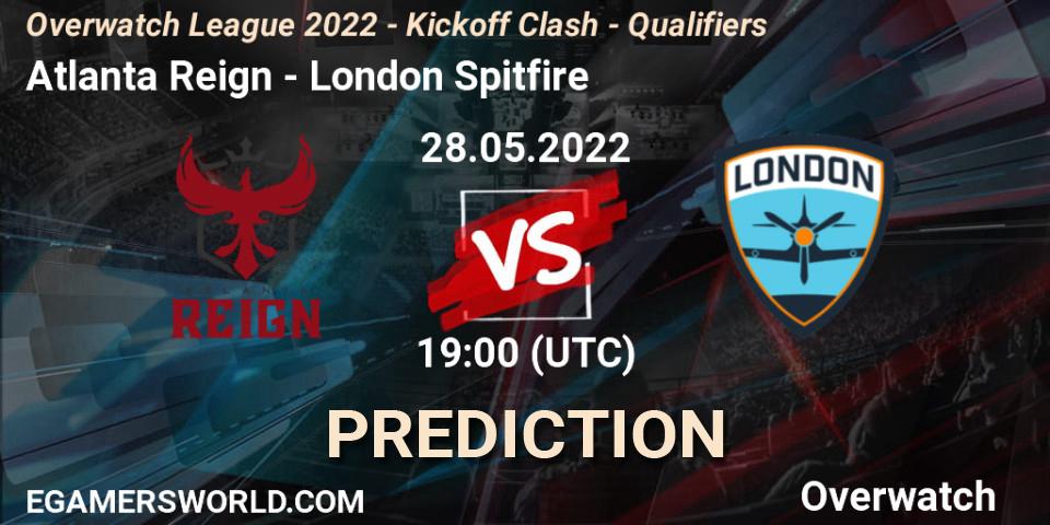 Atlanta Reign vs London Spitfire: Match Prediction. 28.05.2022 at 19:00, Overwatch, Overwatch League 2022 - Kickoff Clash - Qualifiers
