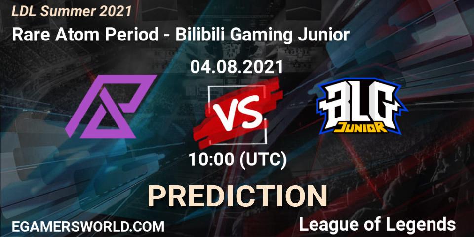 Rare Atom Period vs Bilibili Gaming Junior: Match Prediction. 04.08.2021 at 11:30, LoL, LDL Summer 2021