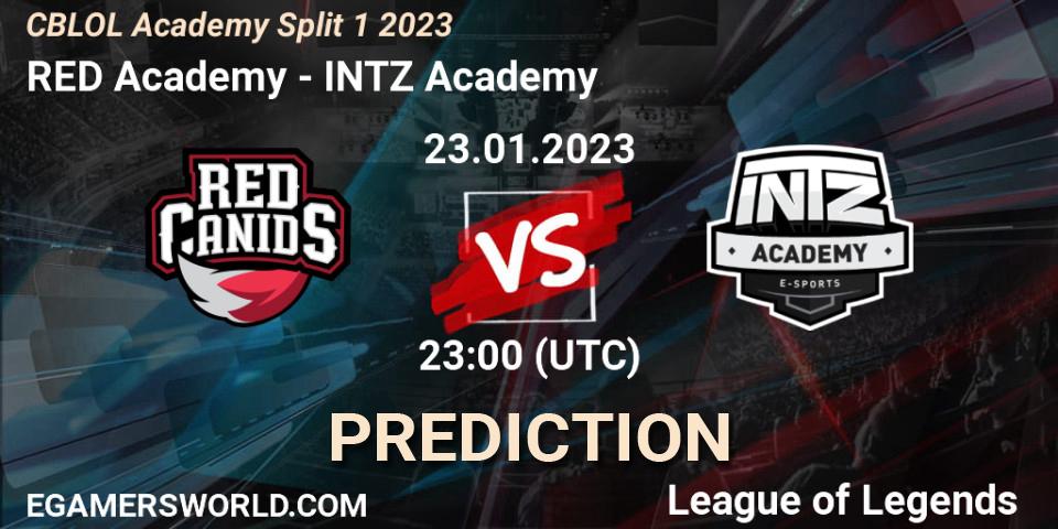 RED Academy vs INTZ Academy: Match Prediction. 23.01.23, LoL, CBLOL Academy Split 1 2023