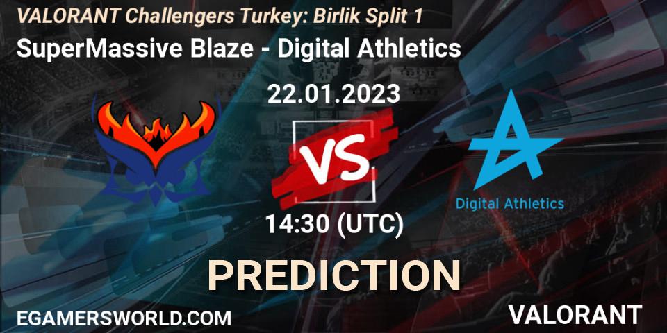 SuperMassive Blaze vs Digital Athletics: Match Prediction. 22.01.23, VALORANT, VALORANT Challengers 2023 Turkey: Birlik Split 1