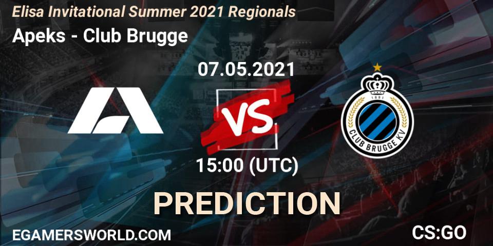 Apeks vs Club Brugge: Match Prediction. 07.05.2021 at 15:00, Counter-Strike (CS2), Elisa Invitational Summer 2021 Regionals