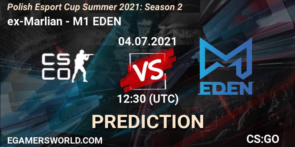 ex-Marlian vs M1 EDEN: Match Prediction. 04.07.2021 at 12:30, Counter-Strike (CS2), Polish Esport Cup Summer 2021: Season 2