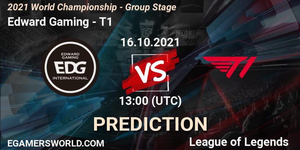 Edward Gaming vs T1: Match Prediction. 16.10.2021 at 13:00, LoL, 2021 World Championship - Group Stage