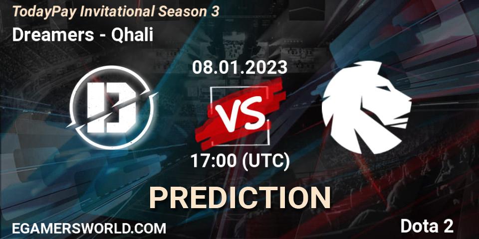 Dreamers vs Qhali: Match Prediction. 08.01.23, Dota 2, TodayPay Invitational Season 3